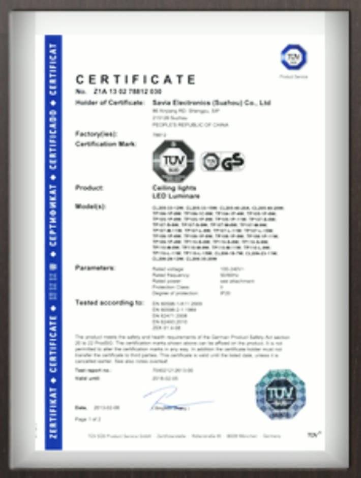 TÜV certification or testing document preview